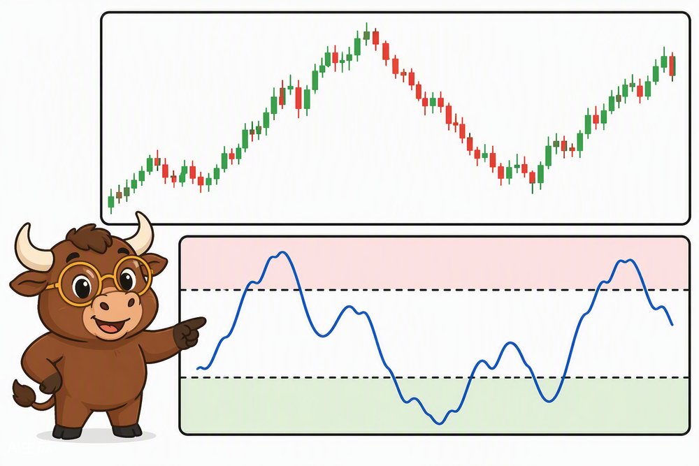 RSI 超买超卖区间示意图